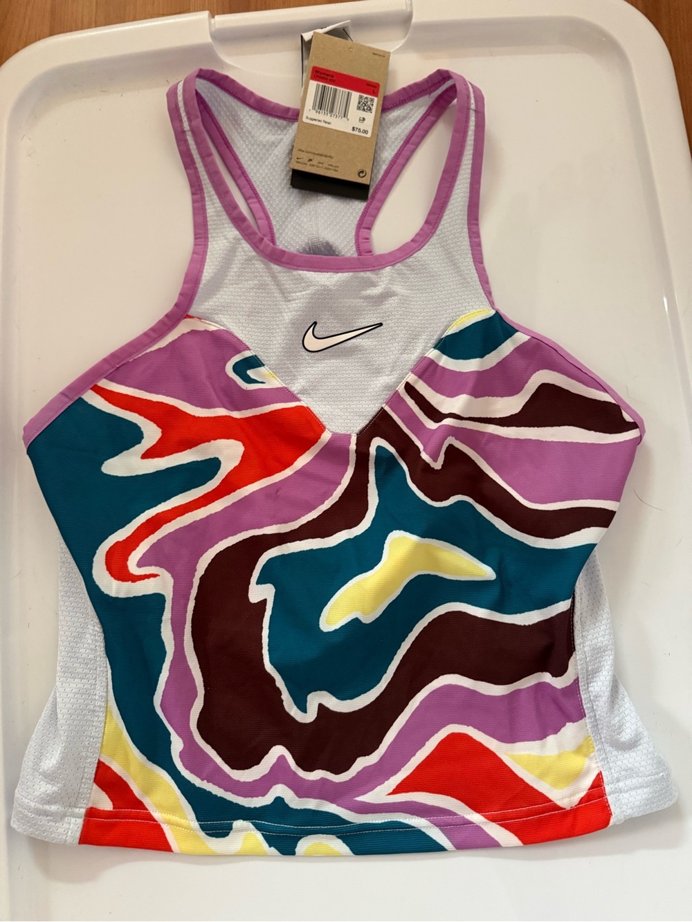 Nike Women’s Multicolor Abstract Sleeveless Top - Purple Accent